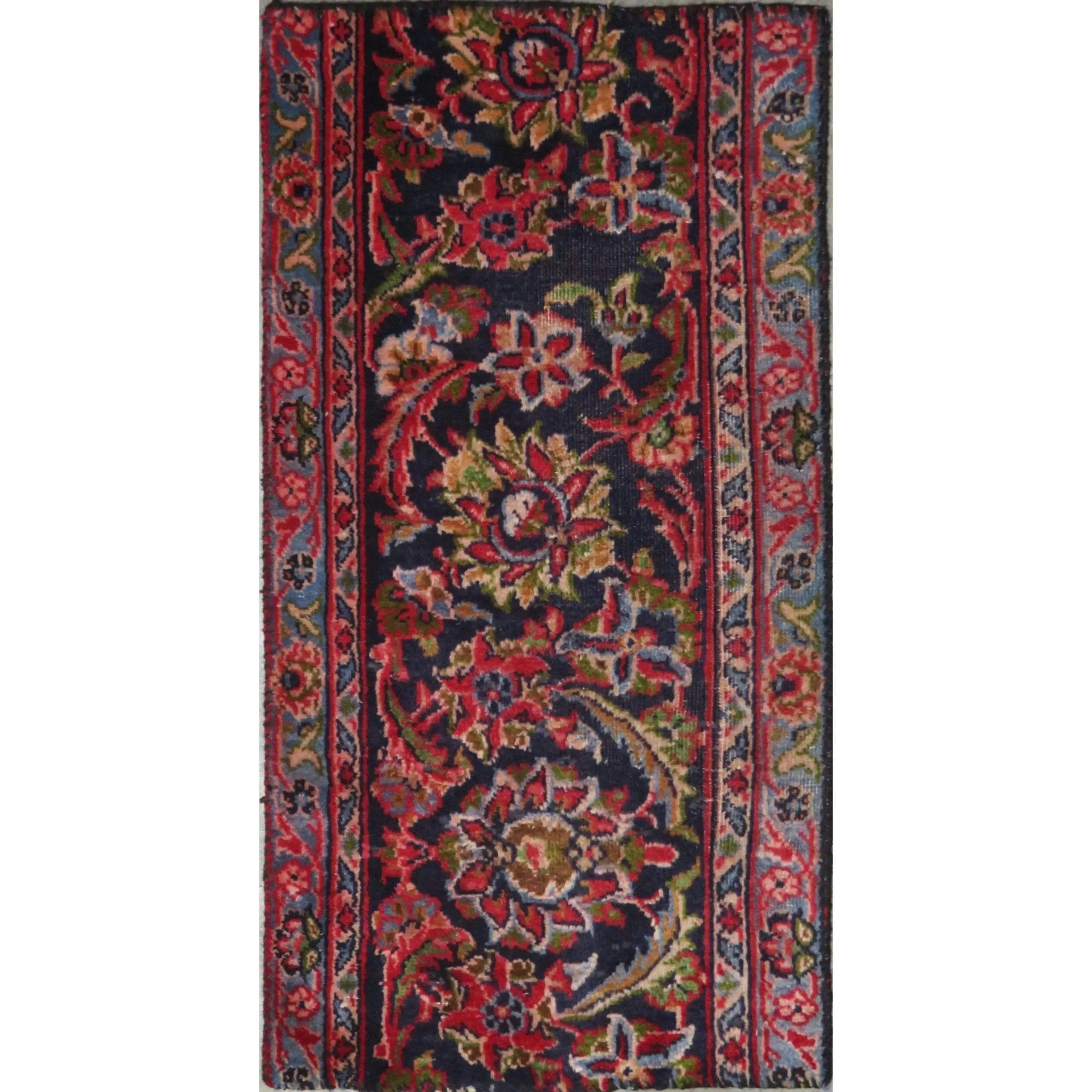 Hand-Knotted Persian Wool Rug _ Luxurious Vintage Design, 2'0" x 1'0", Artisan Crafted